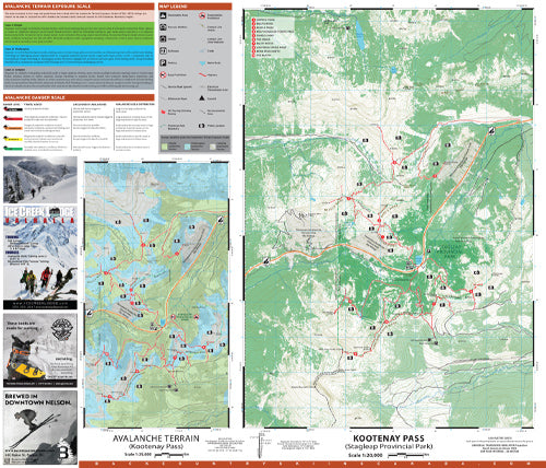 Kootenay Pass Ski Touring Map