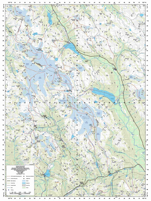Wapta Icefields and Bow Summit Map
